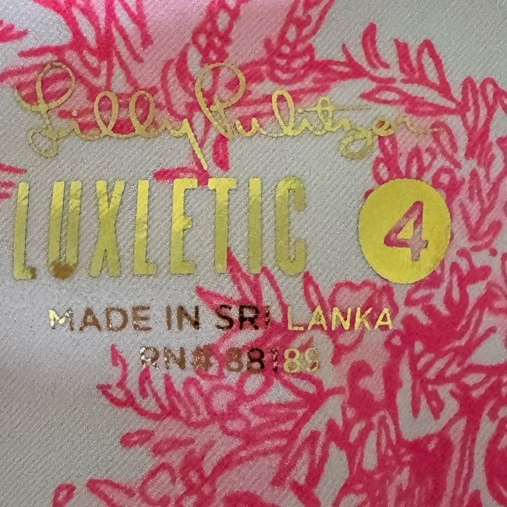 NWT Lilly Pulitzer CORSO CROP PANT UPF 50+ RESORT WHITE PB ANNIVERSARY TOILE 4 - Picture 5 of 10